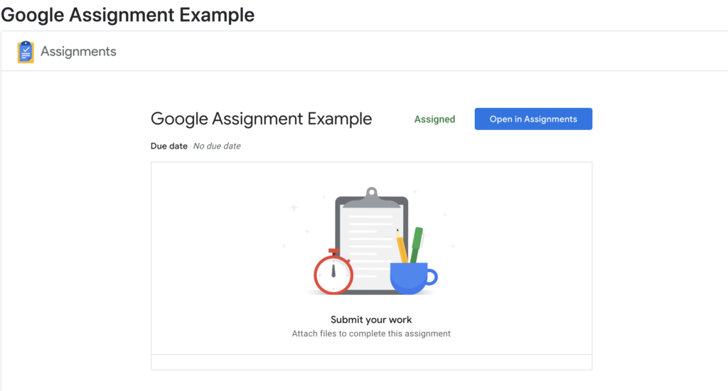 google assignment login