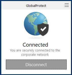 GlobalProtect will show successful connection