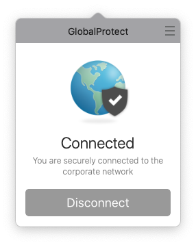 GlobalProtect will show successful connection