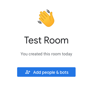 Click "Add people & bots" to add people to the Room
