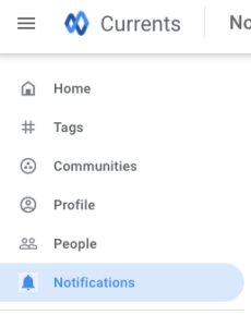 Community invites will appear in the Notifications tab