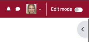 Edit mode toggle button in Moodle