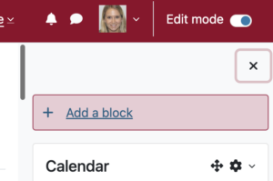 Adding a block to the block drawer in Moodle