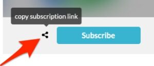 screenshot of copying a subscription link in a media channel