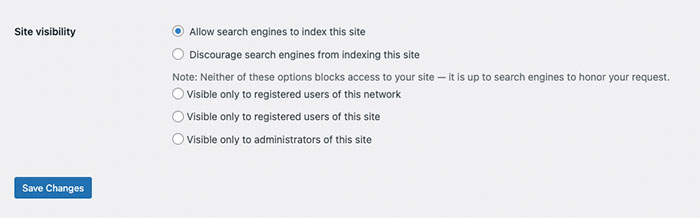 Wordpress admin visibility menu