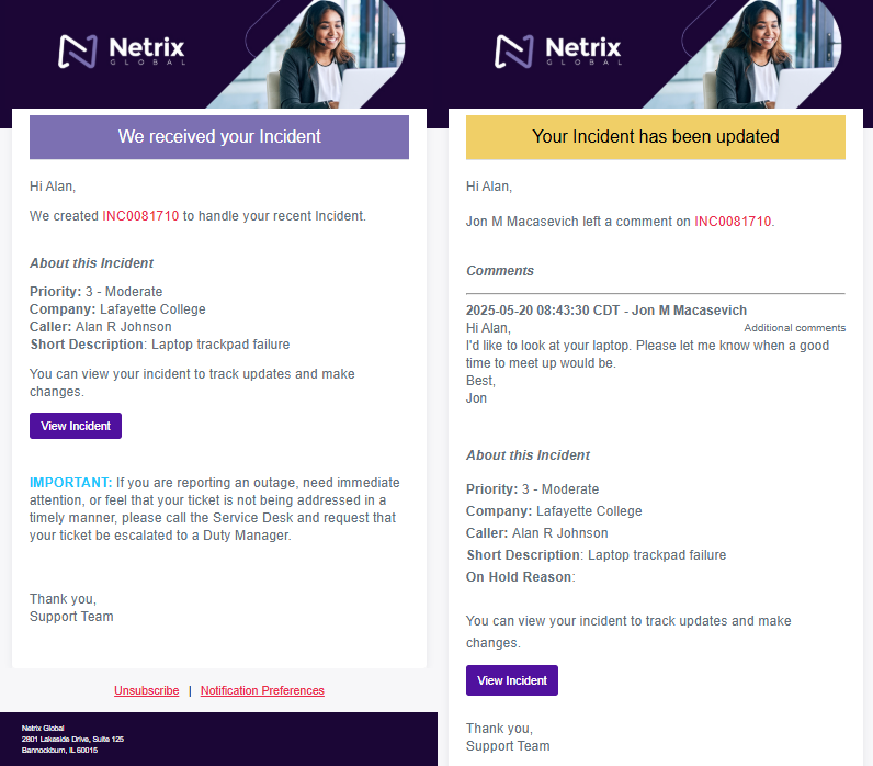 Help Ticket Email Notification