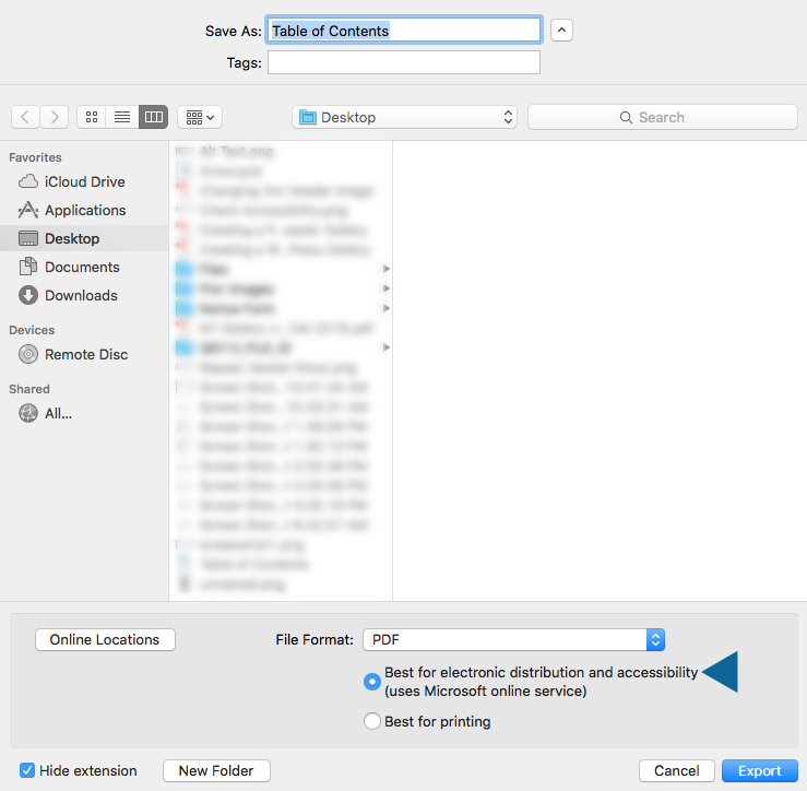 Check the Best for Electronic Distribution Box when creating a PDF