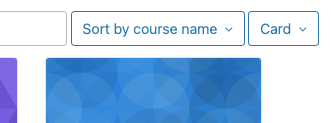 course order in the course overview section