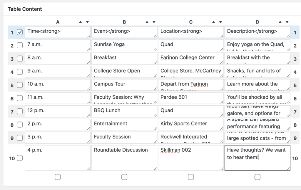 image of table editor