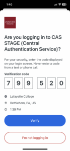 DUO Verified Push - DUO Mobile App prompt