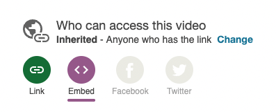 Panopto embed icon option